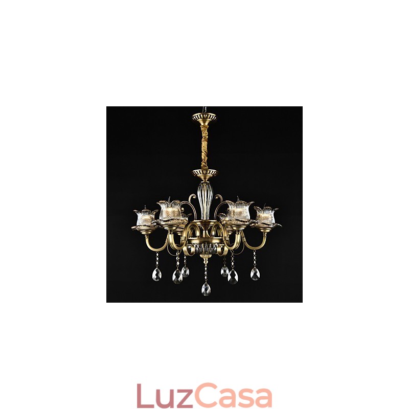 Pintura rústica de chalé para designers, lustre de 2 lâmpadas em metal para lojas internas
