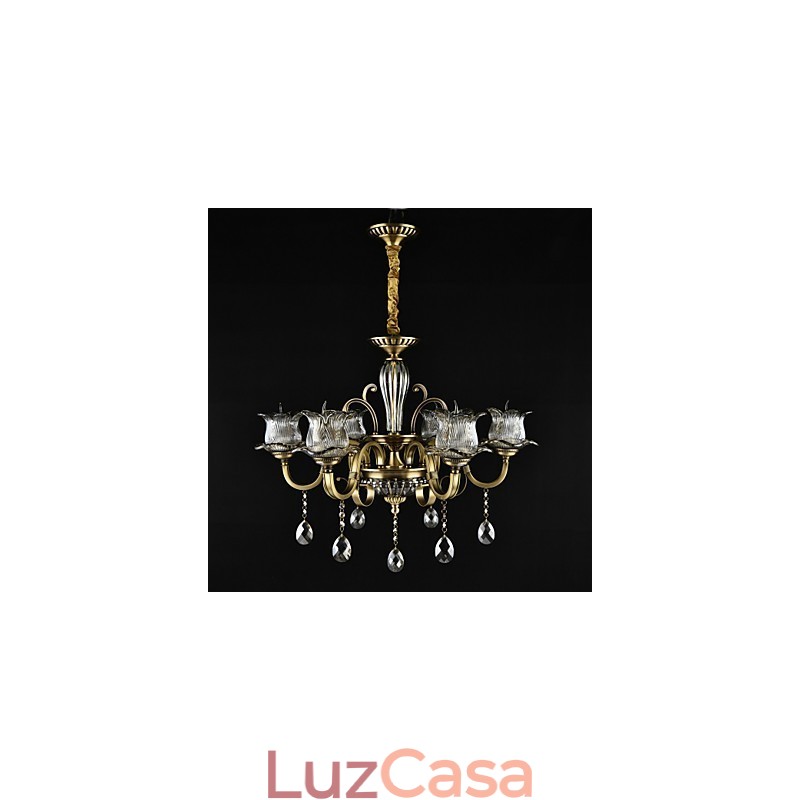 Pintura rústica de chalé para designers, lustre de 2 lâmpadas em metal para lojas internas