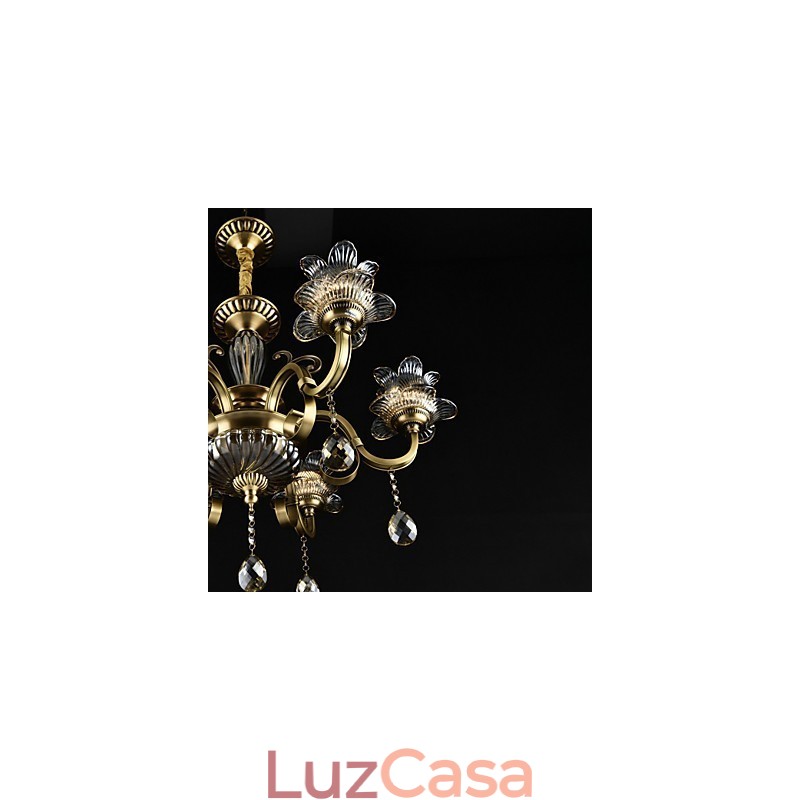 Pintura rústica de chalé para designers, lustre de 2 lâmpadas em metal para lojas internas