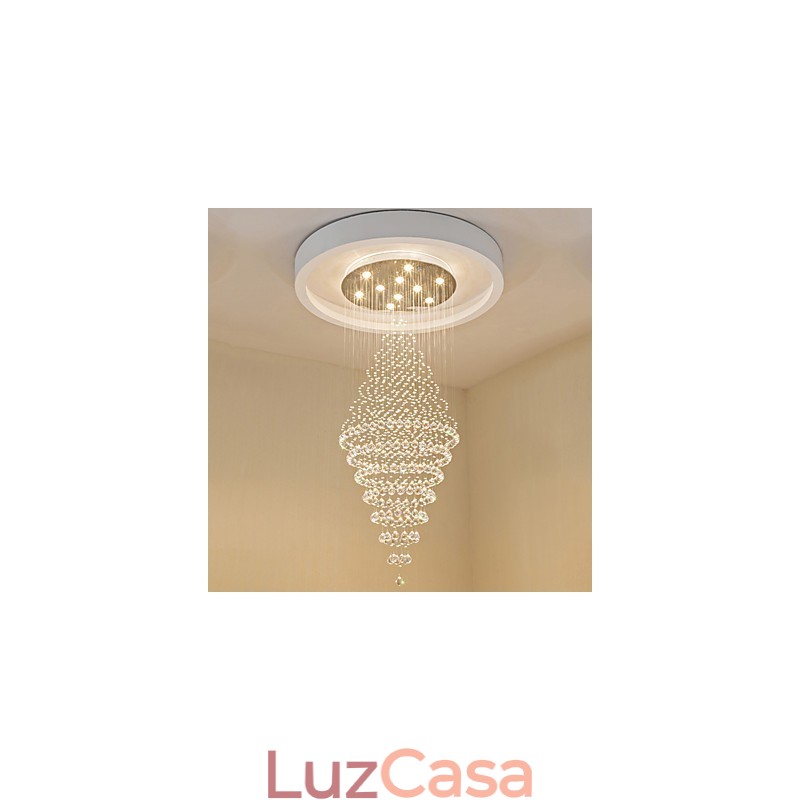 Luminária pendente de cristal contemporânea para teto, lustre moderno, iluminação suspensa para casa, luminárias, lustre