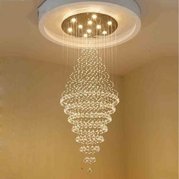 Luminária pendente de cristal contemporânea para teto, lustre moderno, iluminação suspensa para casa, luminárias, lustre