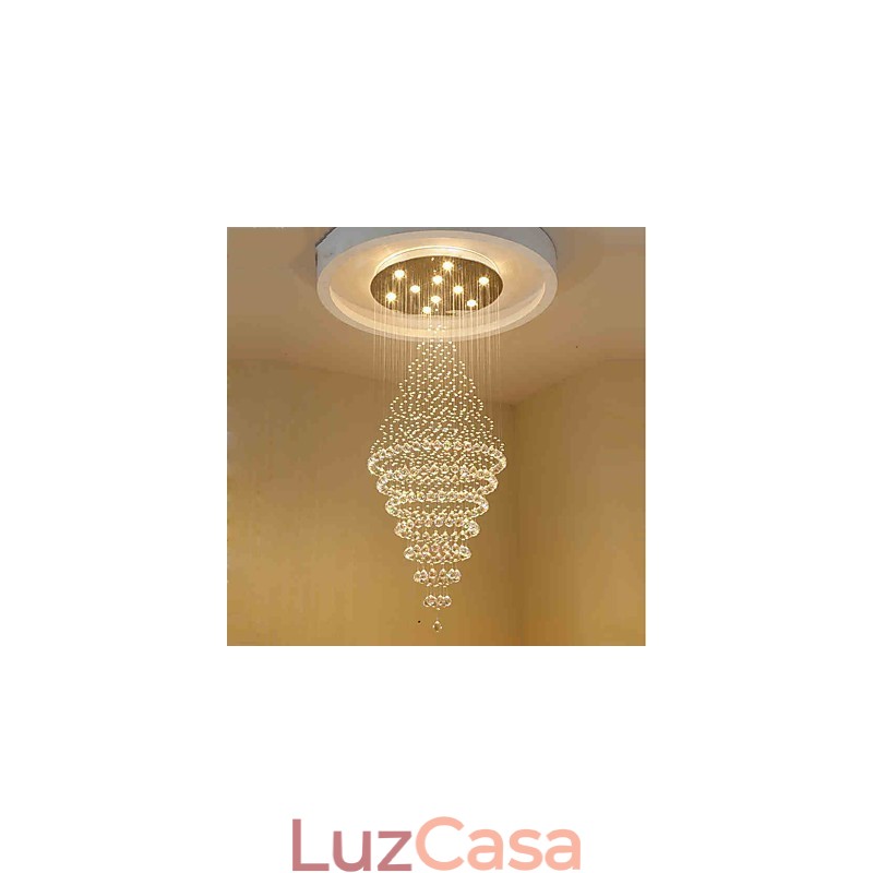 Luminária pendente de cristal contemporânea para teto, lustre moderno, iluminação suspensa para casa, luminárias, lustre