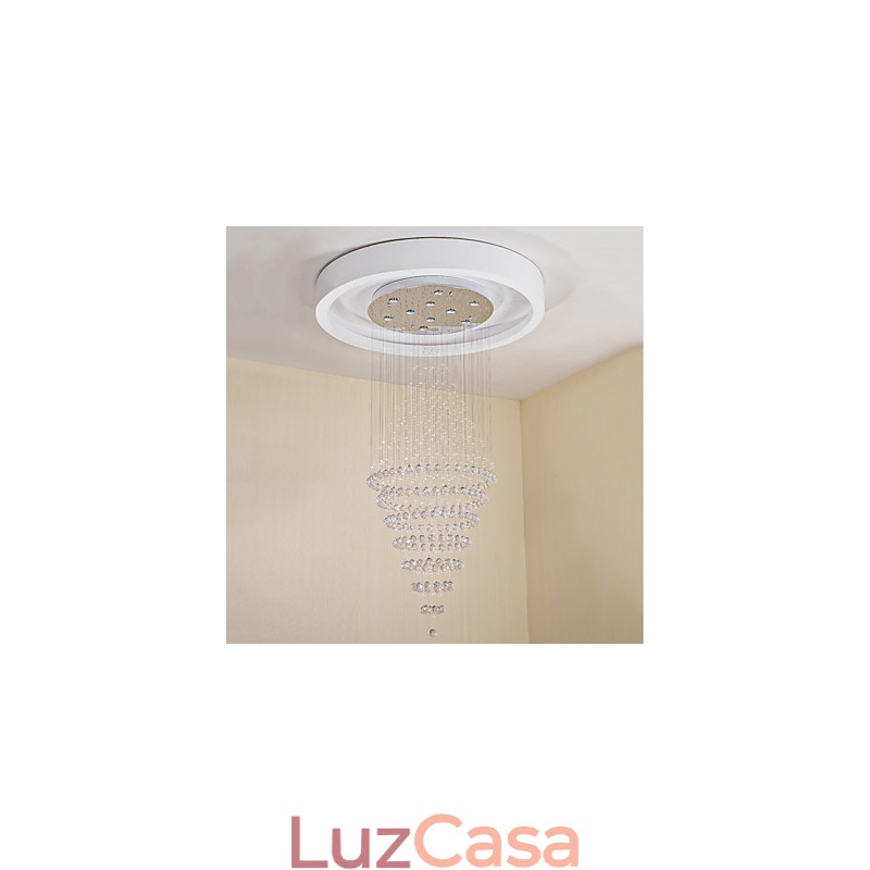 Luminária pendente de cristal contemporânea para teto, lustre moderno, iluminação suspensa para casa, luminárias, lustre