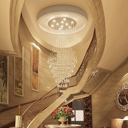 Luminária pendente de cristal contemporânea para teto, lustre moderno, iluminação suspensa para casa, luminárias, lustre