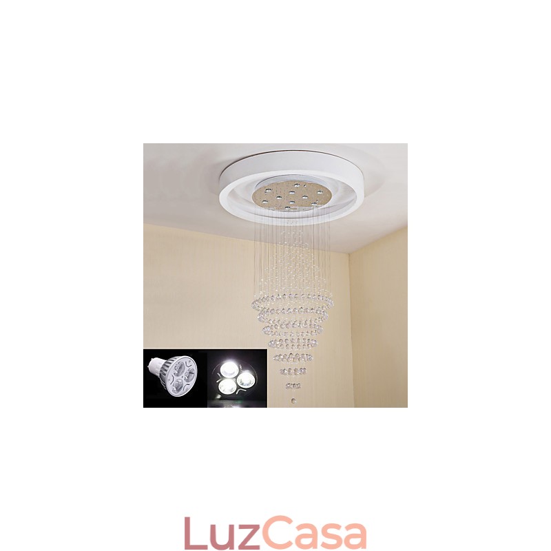 Luminária pendente de cristal contemporânea para teto, lustre moderno, iluminação suspensa para casa, luminárias, lustre