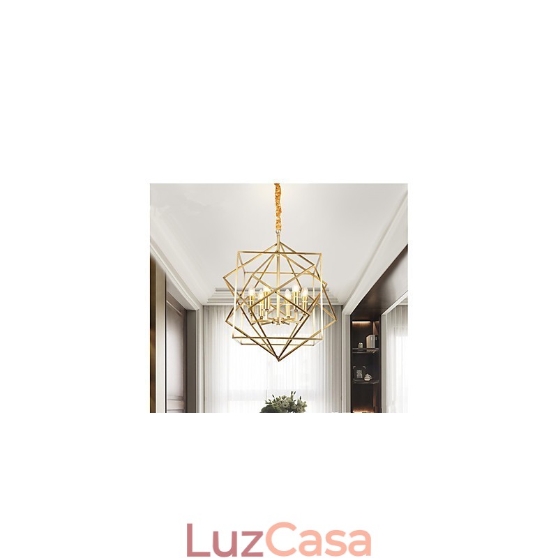 Lanterna de latão para lustre de metal de designers