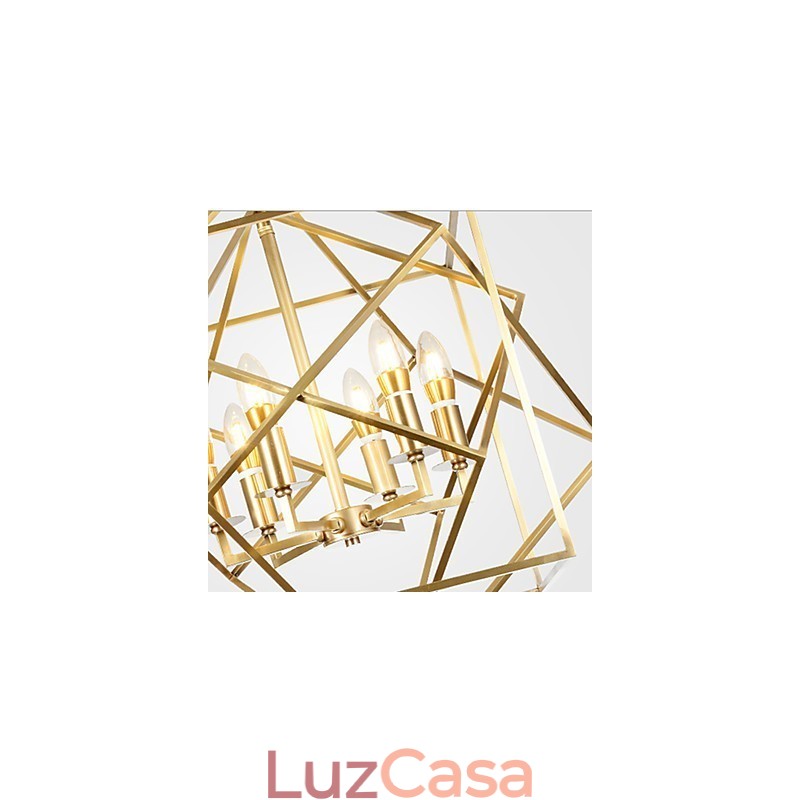 Lanterna de latão para lustre de metal de designers