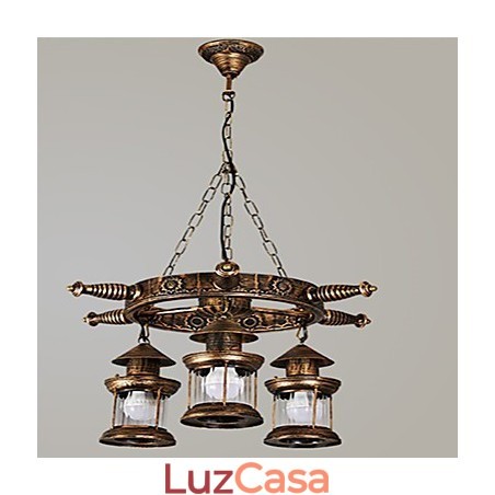 Lustre de metal rústico estilo chalé vintage retrô country globo pintura característica para designers de estilo mini