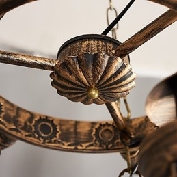 Lustre de metal rústico estilo chalé vintage retrô country globo pintura característica para designers de estilo mini