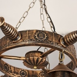 Lustre de metal rústico estilo chalé vintage retrô country globo pintura característica para designers de estilo mini