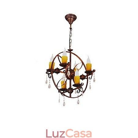 Lustre de metal rústico estilo chalé vintage retrô country globo pintura característica para designers de estilo mini Lustre de metal rústico estilo chalé vintage retrô country globo pintura característica para designers de estilo mini