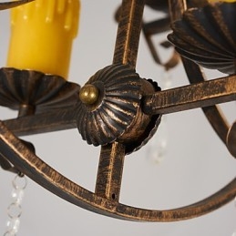 Lustre de metal rústico estilo chalé vintage retrô country globo pintura característica para designers de estilo mini