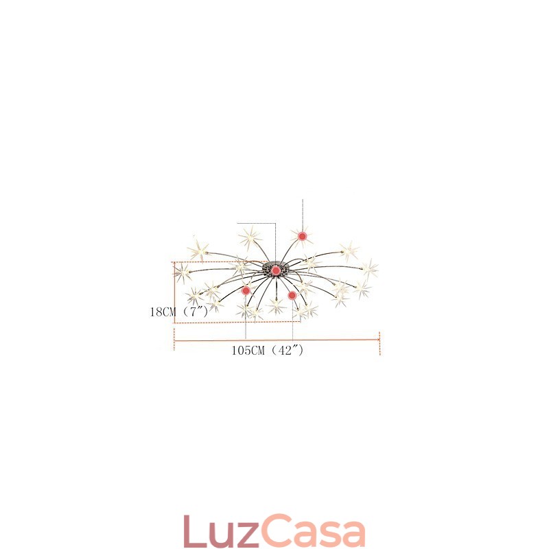 Recurso cromado contemporâneo moderno para lustre infantil de metal de designers de estilo mini