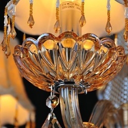 Lustre Cristal Retro Vidro 4 Luzes