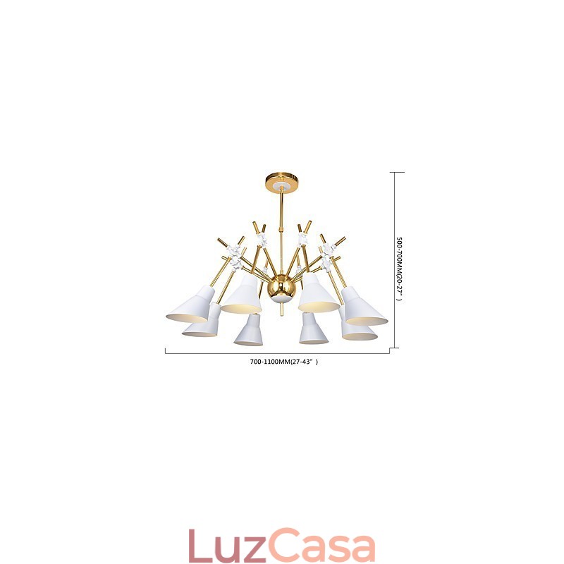 Lustre de arte personalizado com direção ajustável, luminária de lustre N