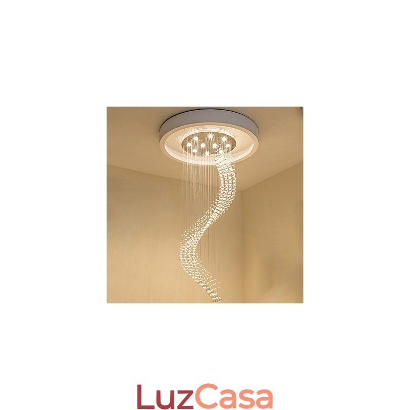 Moderno Cristal Teto Pendente Luz Interior Lustre Casa Pendurado Iluminação Lustre Lâmpadas Luminárias 3W Lâmpadas BRANCAS QUENTES