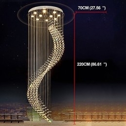 Moderno Cristal Teto Pendente Luz Interior Lustre Casa Pendurado Iluminação Lustre Lâmpadas Luminárias 3W Lâmpadas BRANCAS QUENTES