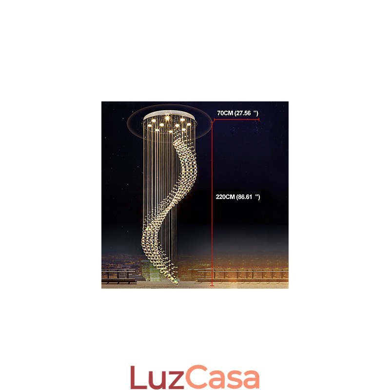 Moderno Cristal Teto Pendente Luz Interior Lustre Casa Pendurado Iluminação Lustre Lâmpadas Luminárias 3W Lâmpadas BRANCAS QUENTES