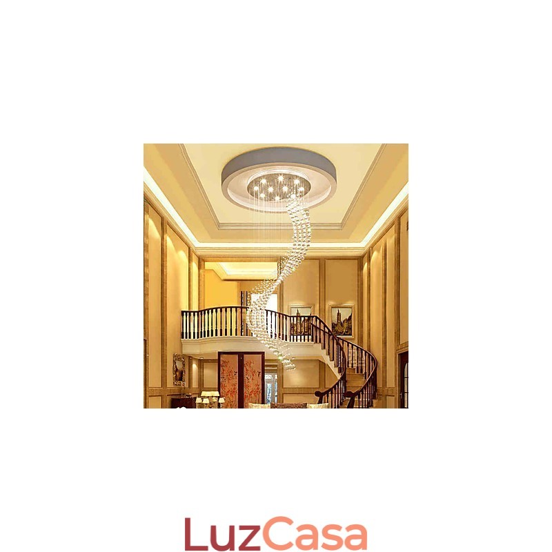 Moderno Cristal Teto Pendente Luz Interior Lustre Casa Pendurado Iluminação Lustre Lâmpadas Luminárias 3W Lâmpadas BRANCAS QUENTES