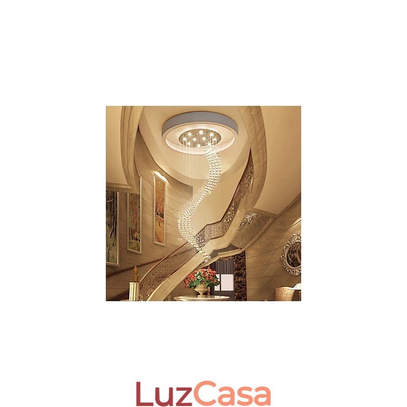 Moderno Cristal Teto Pendente Luz Interior Lustre Casa Pendurado Iluminação Lustre Lâmpadas Luminárias 3W Lâmpadas BRANCAS QUENTES