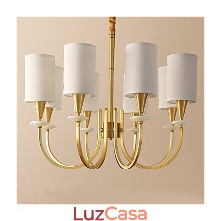 Lustre de latão puro Lustre decorativo de jade Lustre de latão puro Lustre decorativo de jade