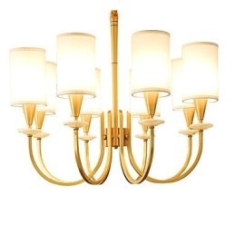 Lustre de latão puro Lustre decorativo de jade