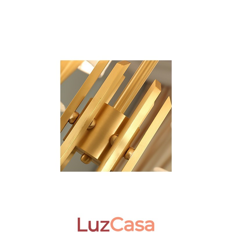 Lustre de latão puro Lustre decorativo de jade