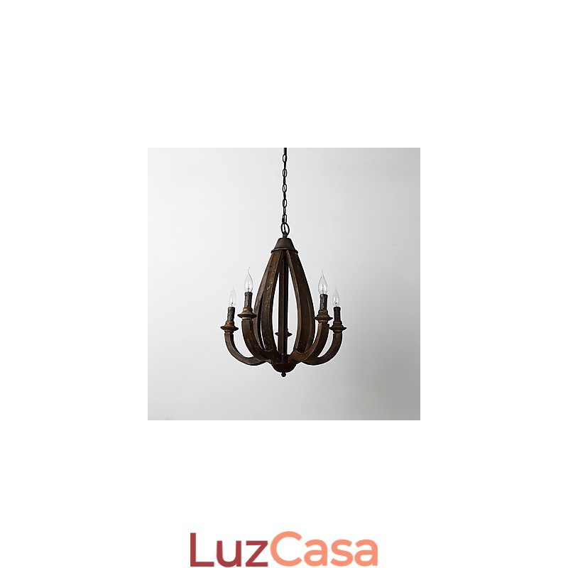 Pintura Vintage Recurso Mini Estilo Madeira Bambu Lustre Lâmpada Decorar Luminária Pendente