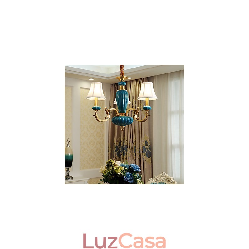 Lustre todo em cobre Lustre decorativo jade OP