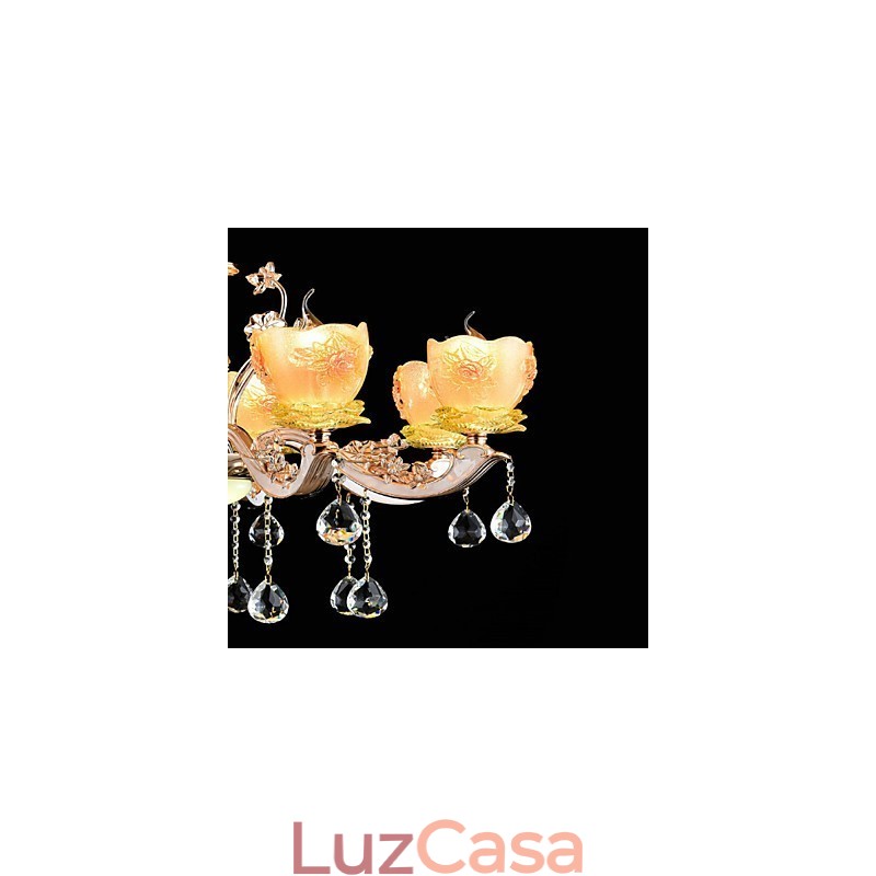 Moderno Contemporâneo Tradicional Clássico Liga de Zinco Recurso para Cristal Mini Estilo Metal Pendente Luz
