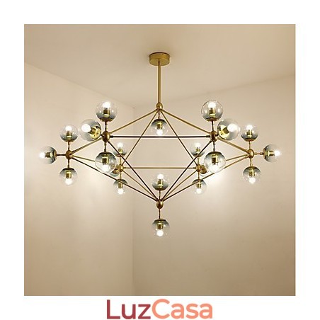 Twenty_one Light Post Moderno Estilo Europeu Modo Metal Vidro Luminária Pendente Foyer Decore Lustre Industrial Lâmpada Twenty_one Light Post Moderno Estilo Europeu Modo Metal Vidro Luminária Pendente Foyer Decore Lustre Industrial Lâmpada