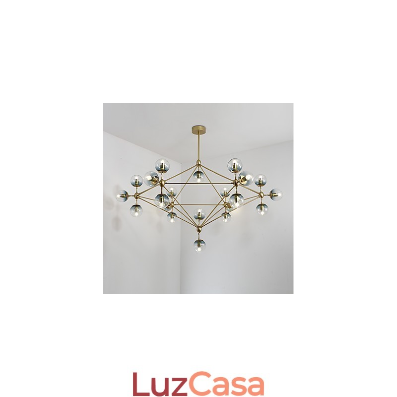 Twenty_one Light Post Moderno Estilo Europeu Modo Metal Vidro Luminária Pendente Foyer Decore Lustre Industrial Lâmpada