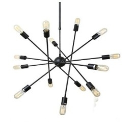 Pintura rústica de chalé para designers, lustre de 2 lâmpadas em metal para lojas internas