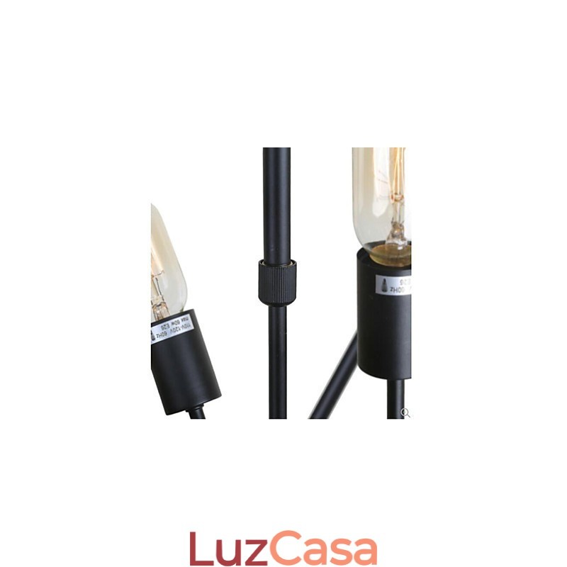 Pintura rústica de chalé para designers, lustre de 2 lâmpadas em metal para lojas internas