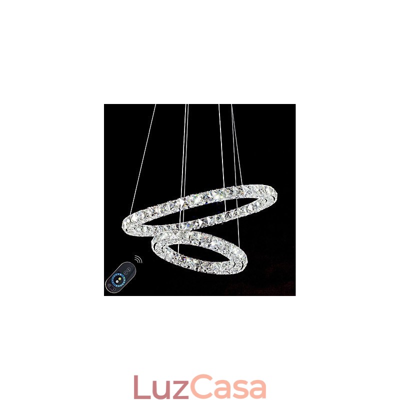 Lustre de cristal Luzes Pingente de Interior Luminária de Teto Luminárias Reguláveis com Controle Remoto