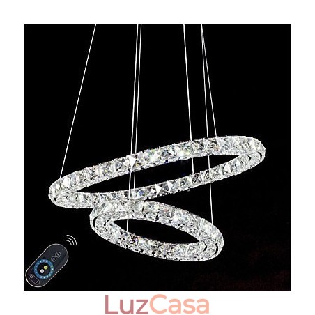 Lustre de cristal Luzes Pingente de Interior Luminária de Teto Luminárias Reguláveis com Controle Remoto Lustre de cristal Luzes Pingente de Interior Luminária de Teto Luminárias Reguláveis com Controle Remoto