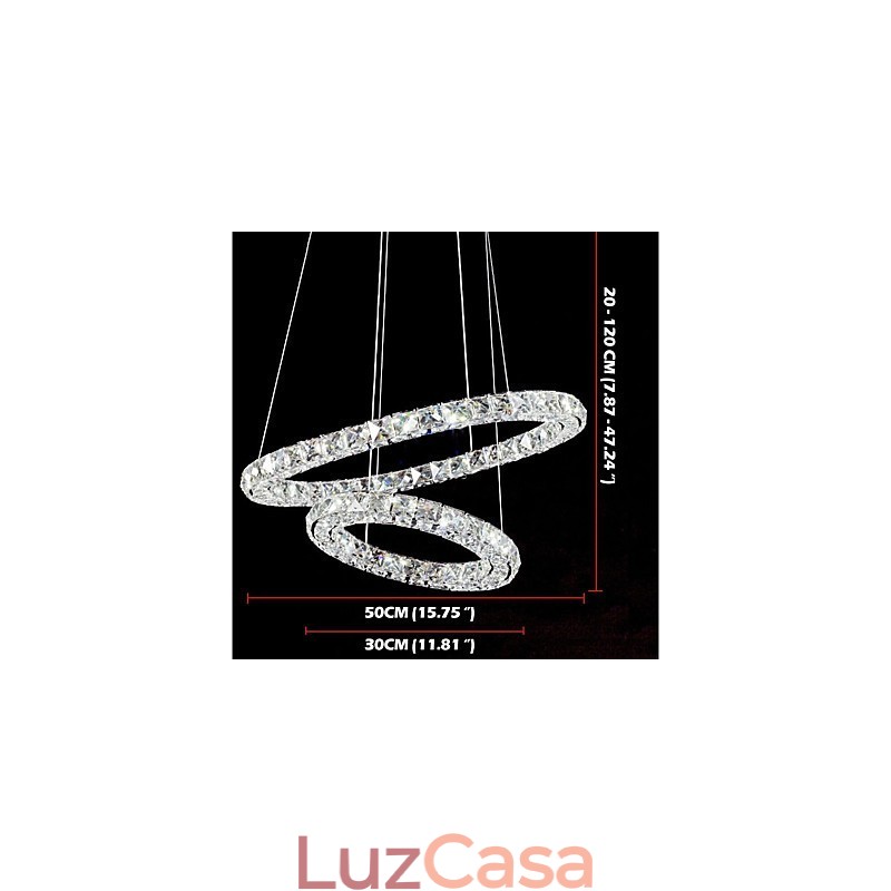 Lustre de cristal Luzes Pingente de Interior Luminária de Teto Luminárias Reguláveis com Controle Remoto