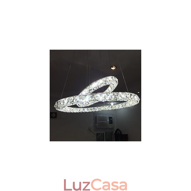 Lustre de cristal Luzes Pingente de Interior Luminária de Teto Luminárias Reguláveis com Controle Remoto