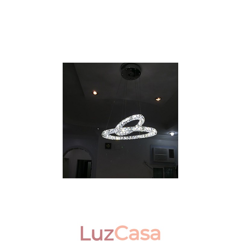 Lustre de cristal Luzes Pingente de Interior Luminária de Teto Luminárias Reguláveis com Controle Remoto