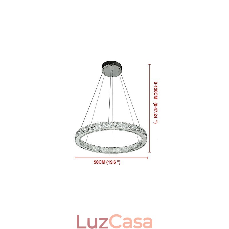 Anel regulável Indoo Luz de teto Pendente Luz moderna Lustre Iluminação Lustre Lâmpada com controle remoto