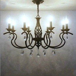 Lustre de cristal estilo europeu, luzes de jantar, velas criativas simples, lâmpadas e lanternas, novidade, iluminação