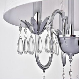 Pintura rústica de chalé para designers, lustre de 2 lâmpadas em metal para lojas internas