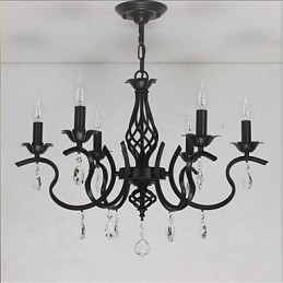 Lustre de cristal estilo europeu, luzes de jantar, velas criativas simples, lâmpadas e lanternas, novidade, iluminação