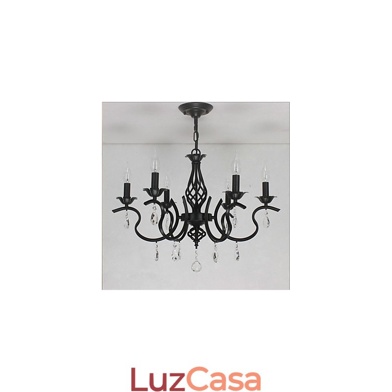 Lustre de cristal estilo europeu, luzes de jantar, velas criativas simples, lâmpadas e lanternas, novidade, iluminação
