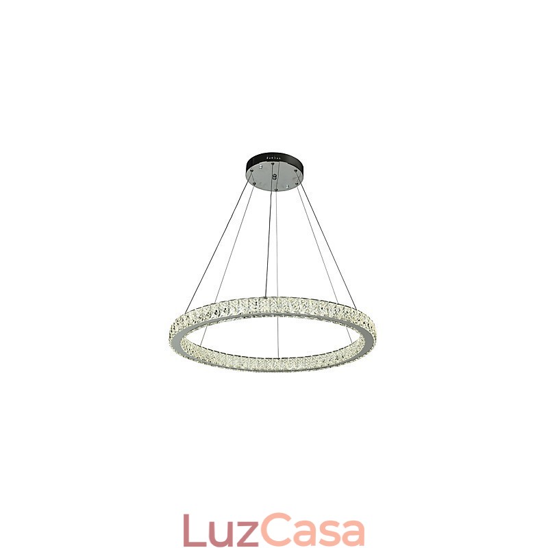 Luminária pendente de teto com anel regulável, lustre moderno, iluminação interna, lâmpada com controle remoto