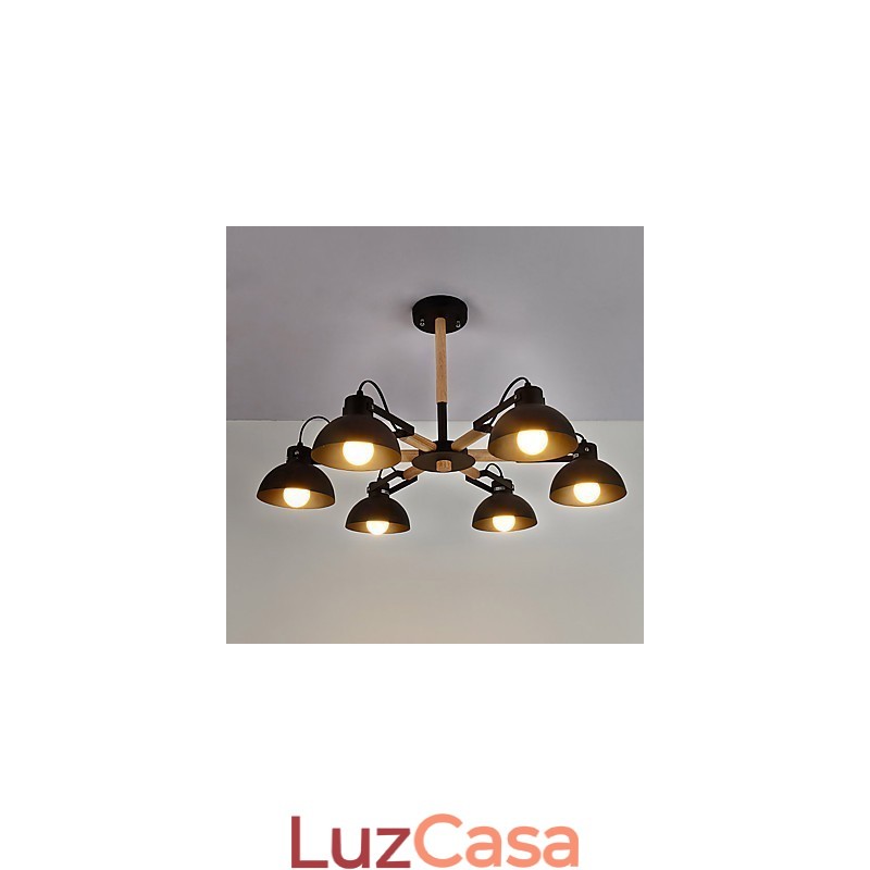 Pintura retrô vintage de chalé rústico clássico tradicional para lustre de metal estilo mini