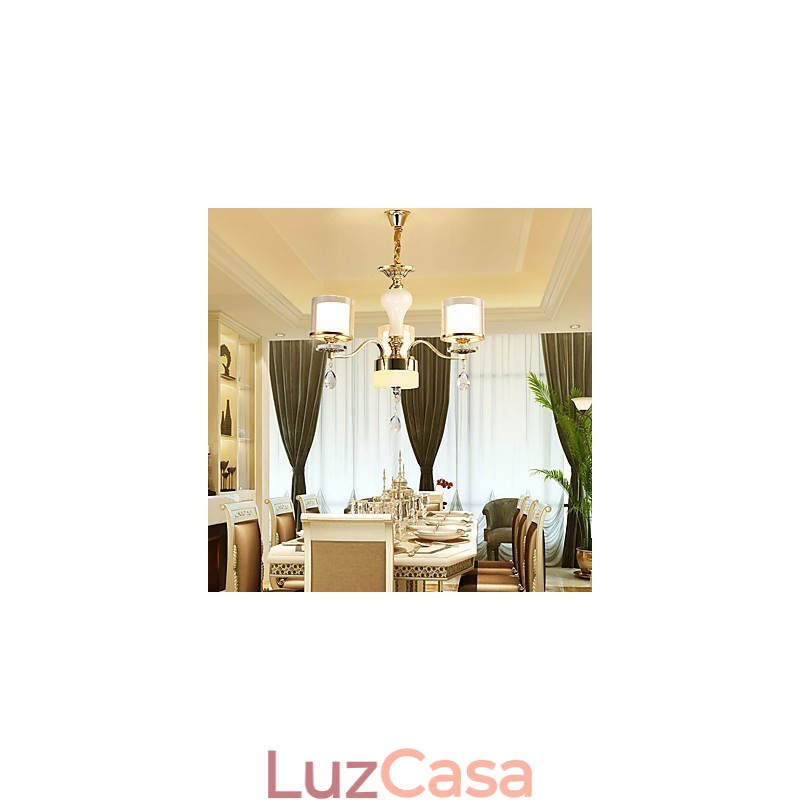 Característica eletrogalvanizada contemporânea moderna para lustre de metal cristal