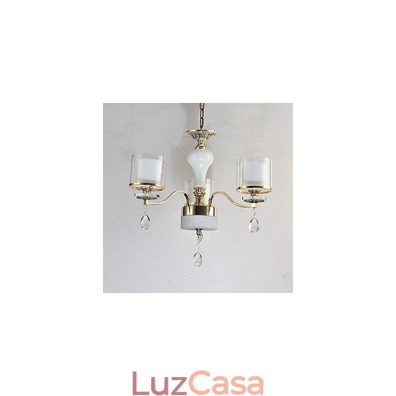 Característica eletrogalvanizada contemporânea moderna para lustre de metal cristal