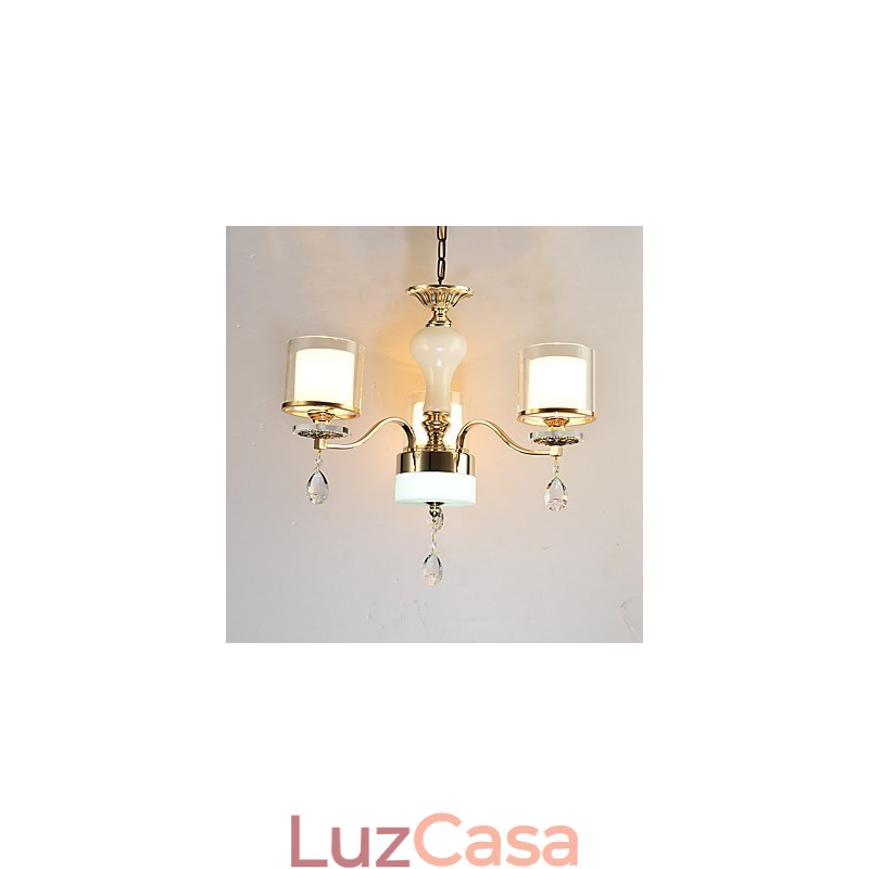 Característica eletrogalvanizada contemporânea moderna para lustre de metal cristal