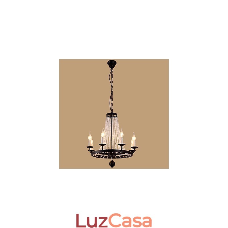 8 Luzes Lustre Moderno Contemporâneo Tradicional Clássico Rústico Lodge Vintage Retro Lanterna Tambor Country Island Globo Tigela